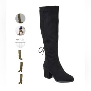 [GUC] Journee Collection Leeda Extra Wide Calf Heeled Boots, Size 8